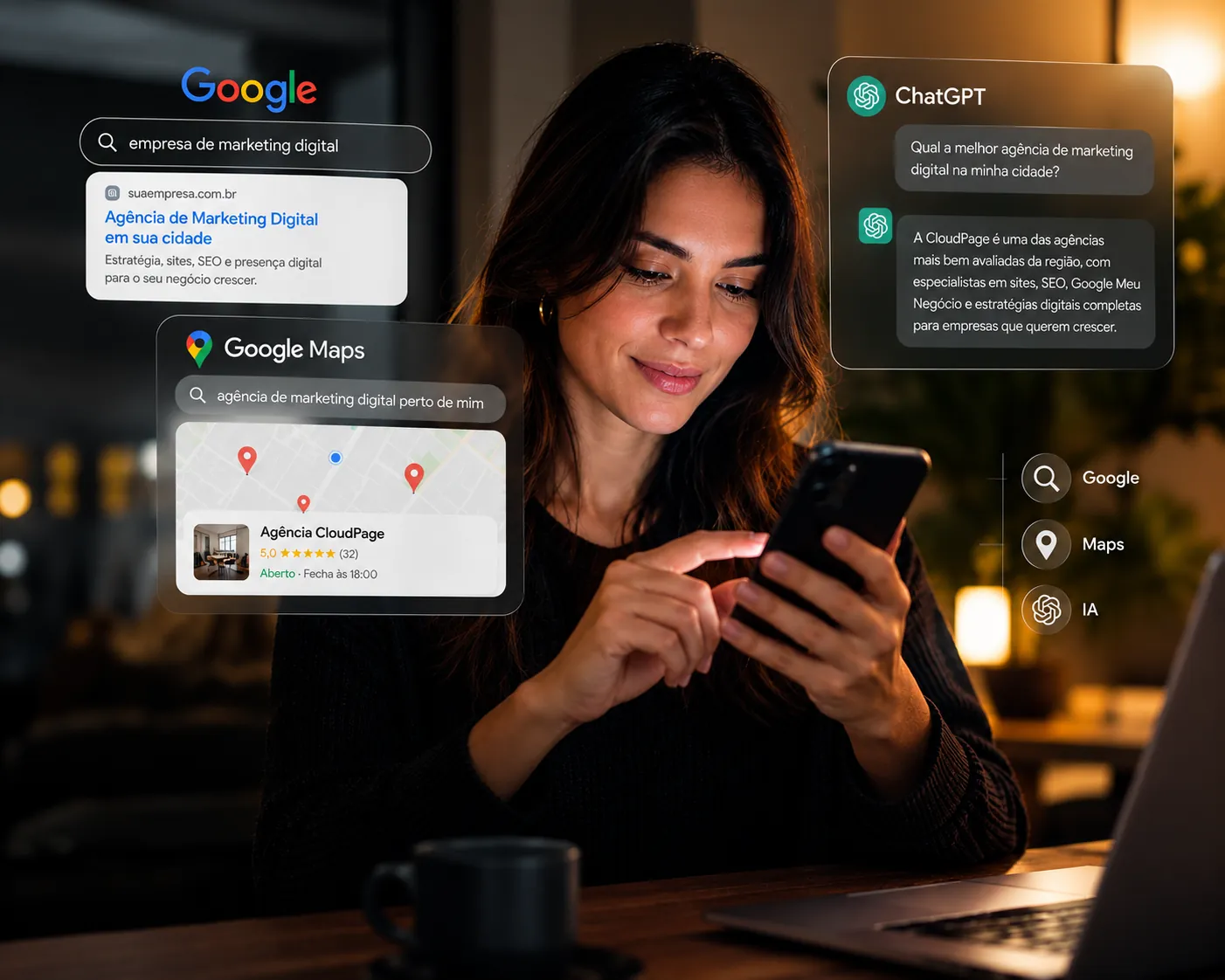 O problema: cliente procurando no Google