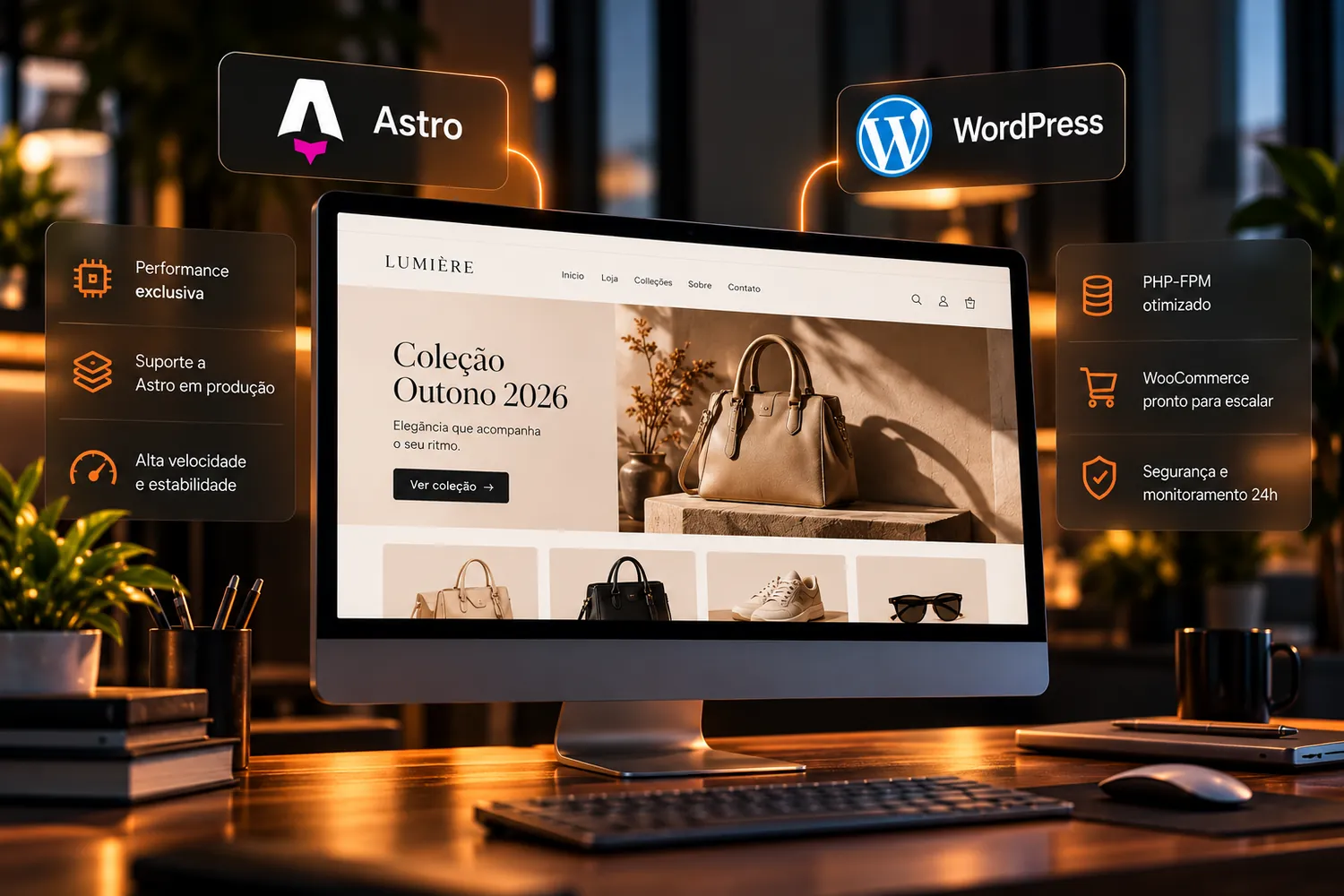 VPS dedicada para WordPress e Astro