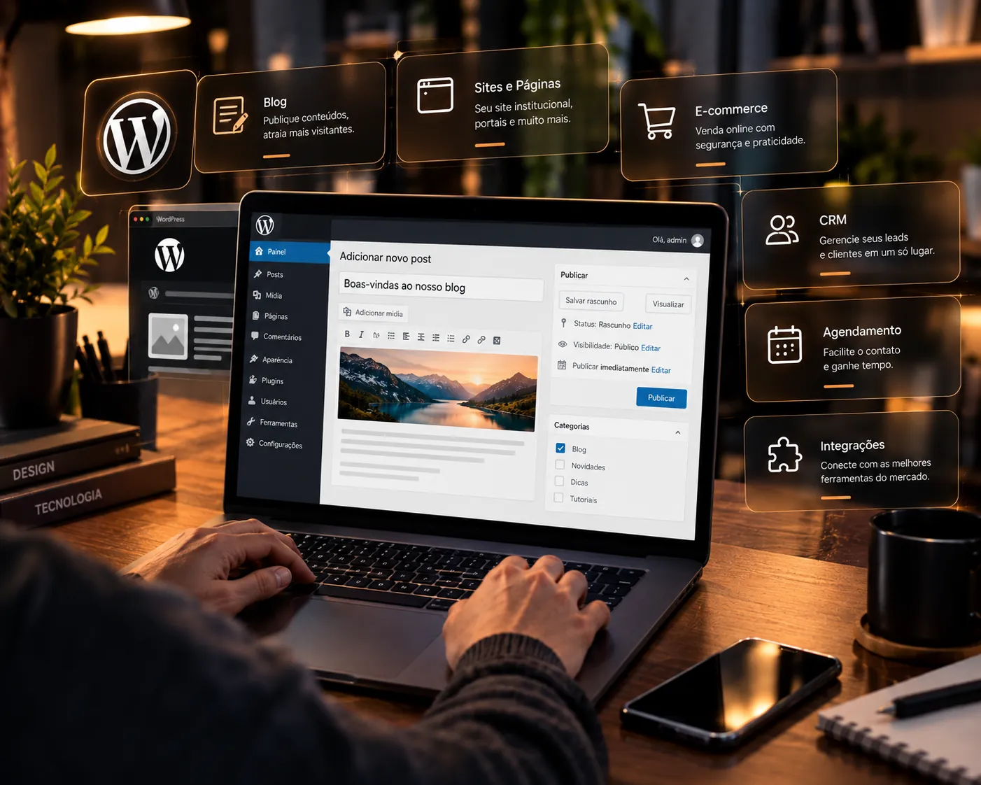 WordPress: painel intuitivo e ecossistema robusto