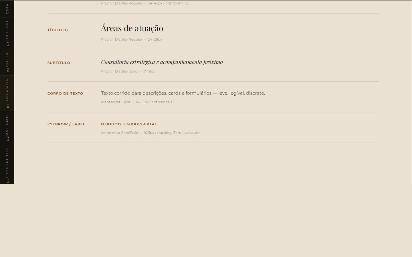 Design system — hierarquia tipográfica e escala de texto