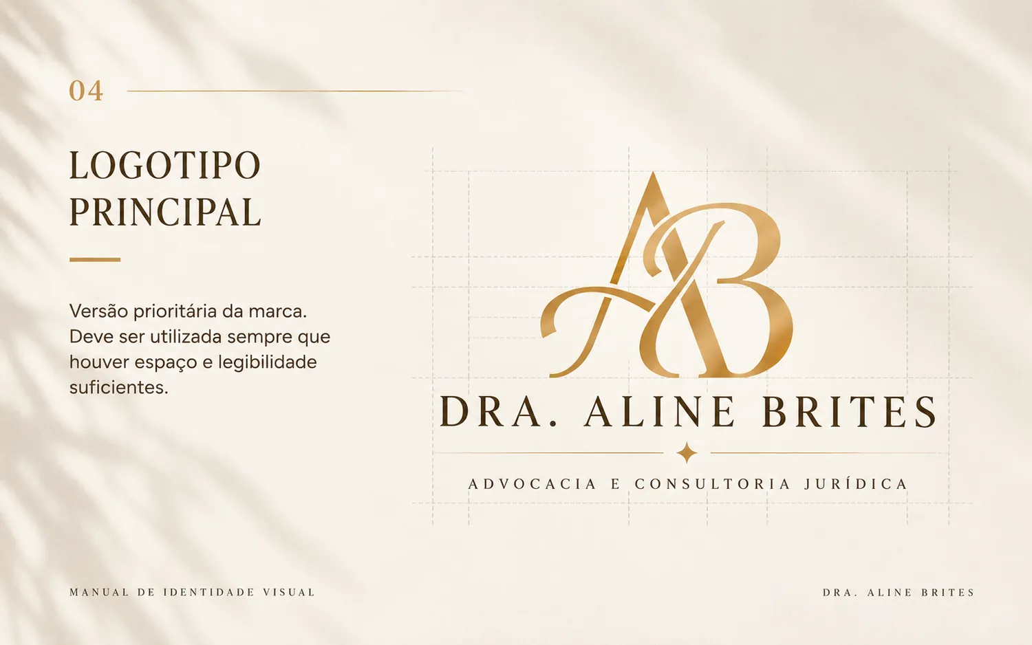 Manual de identidade visual Dra. Aline Brites — página 04