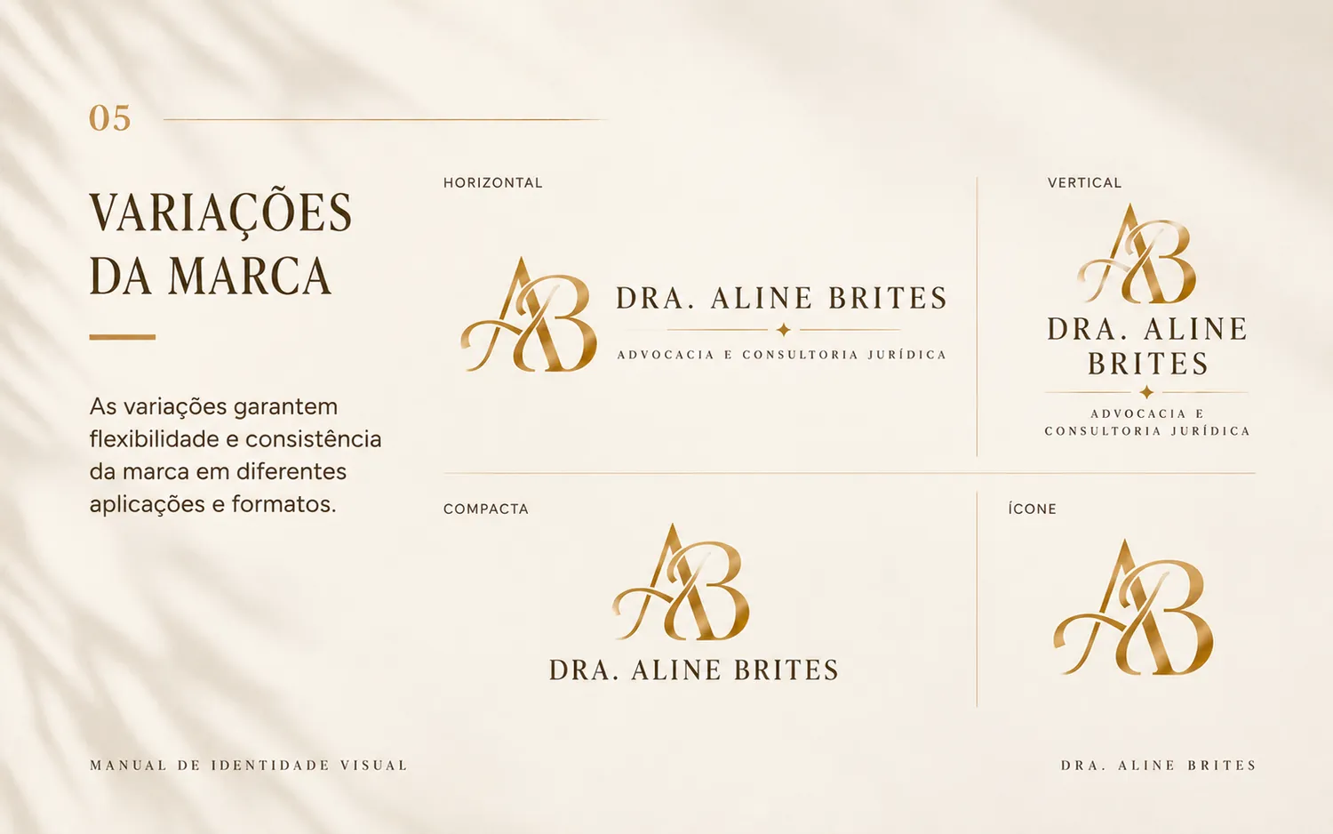 Manual de identidade visual Dra. Aline Brites — página 05