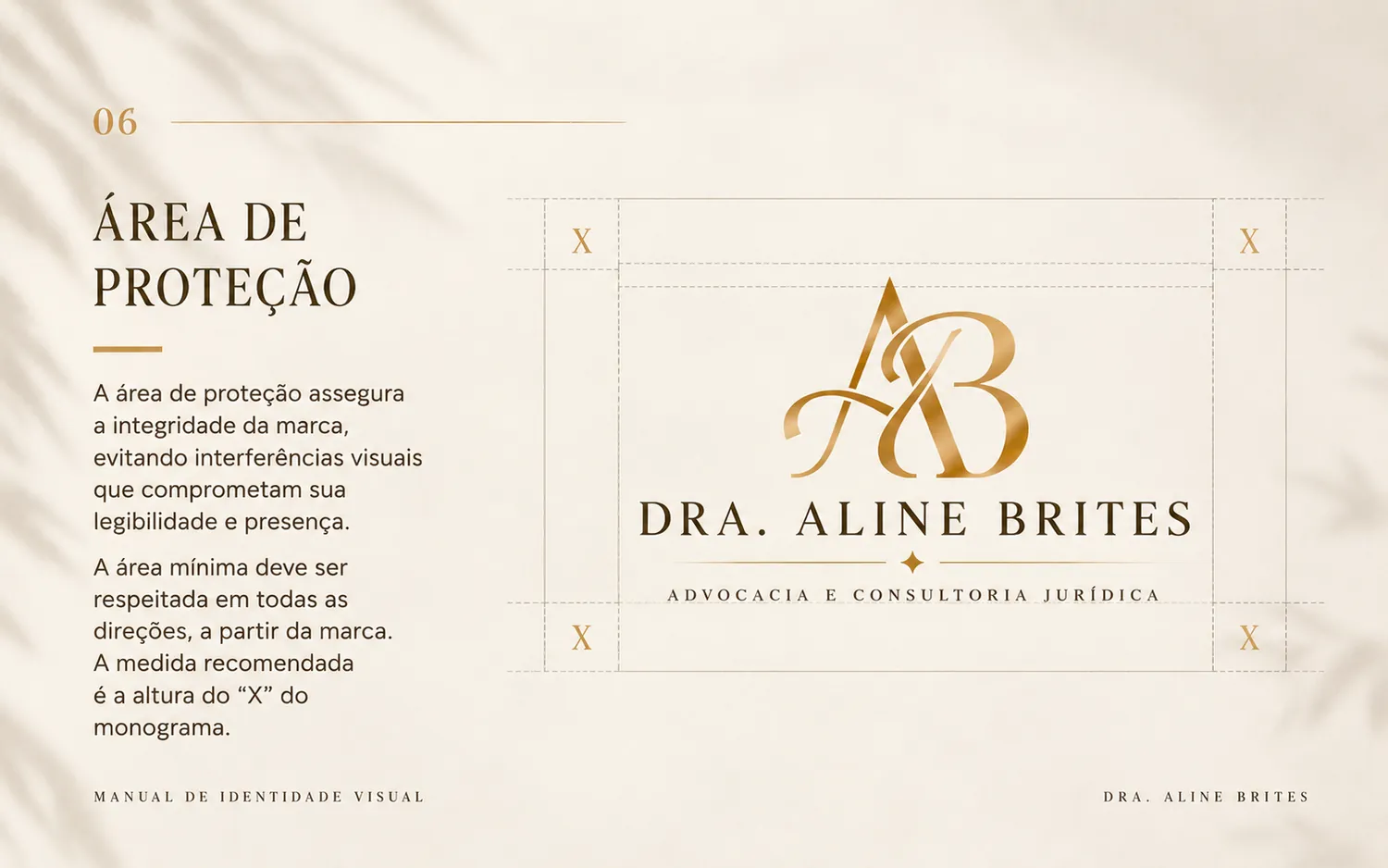 Manual de identidade visual Dra. Aline Brites — página 06