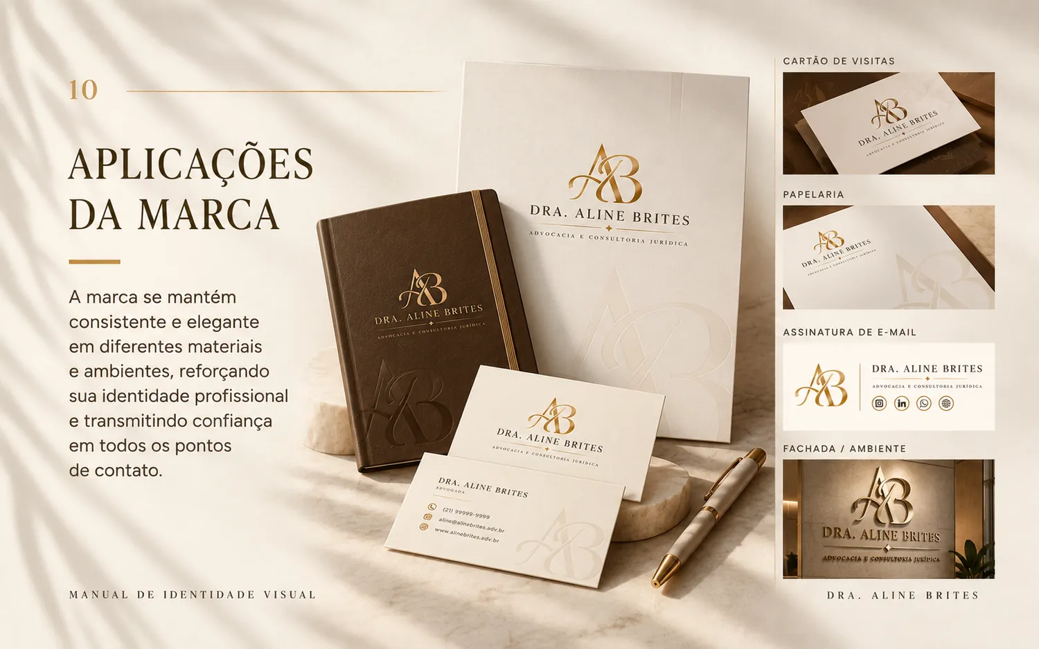 Manual de identidade visual Dra. Aline Brites — página 10