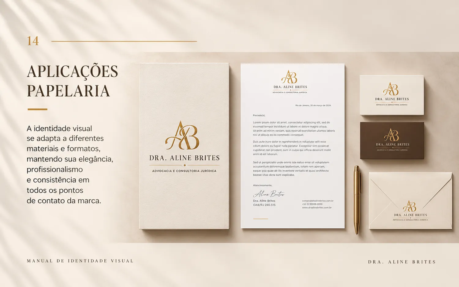 Manual de identidade visual Dra. Aline Brites — página 13