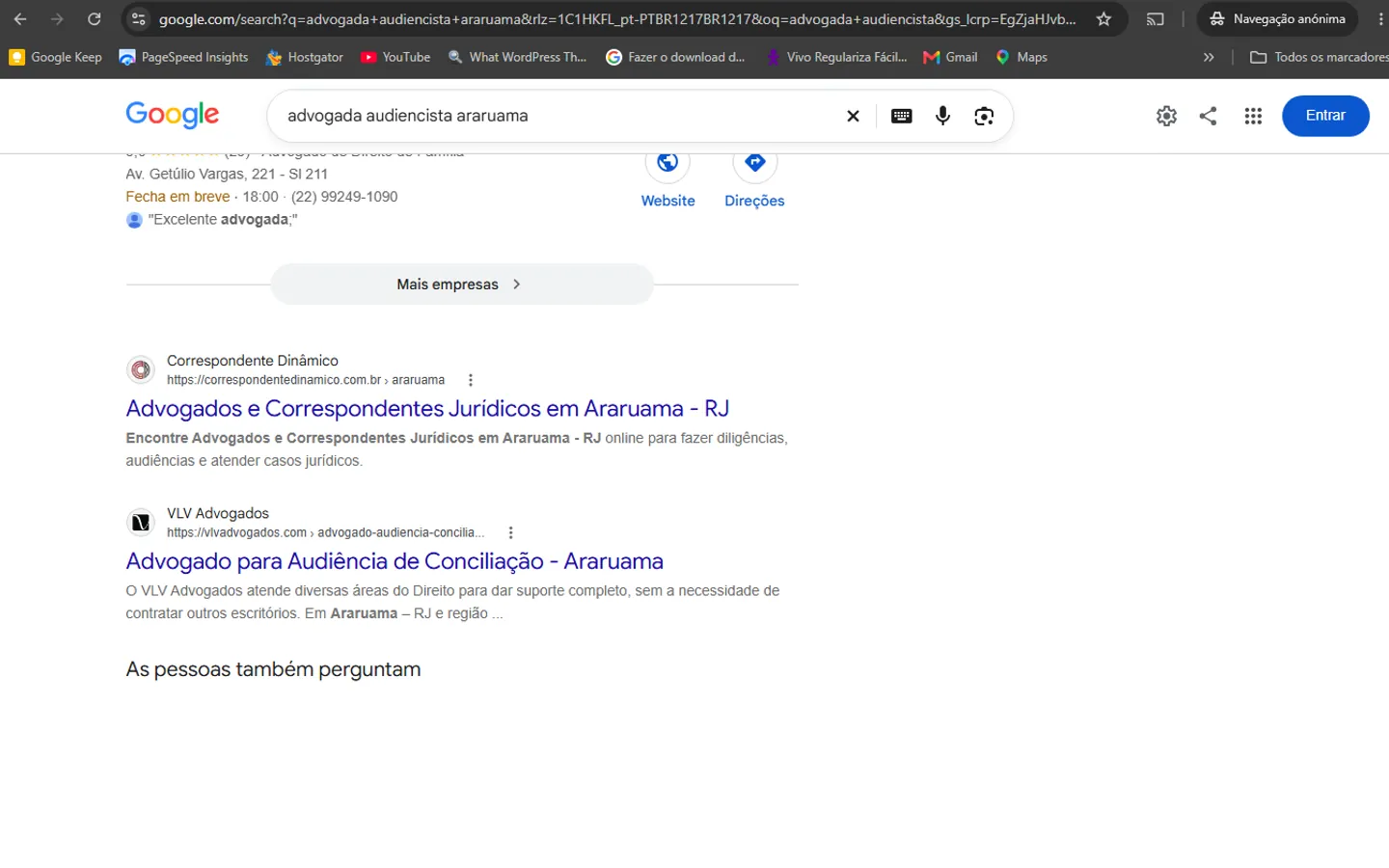 Outros resultados orgânicos do Google para a busca por audiencista em Araruama