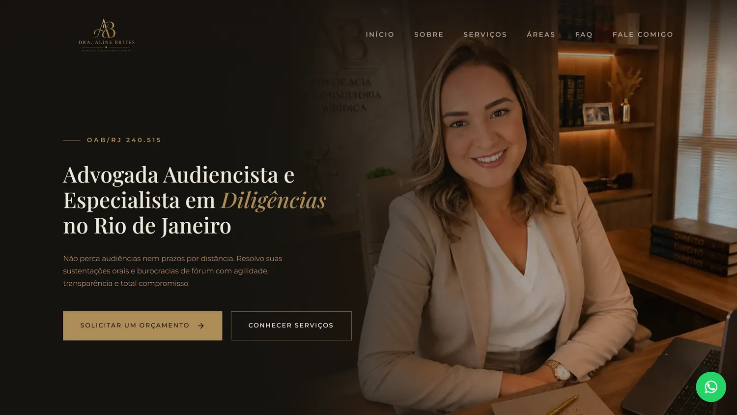 Dra. Aline Brites — advogada audiencista na Região dos Lagos, RJ