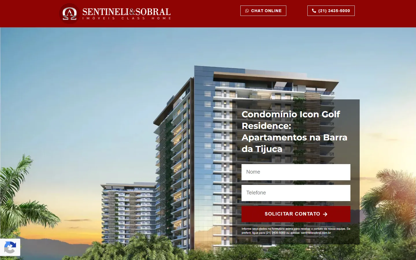Hotsite do Condomínio Alphaville Barra da Tijuca — rede Sentineli & Sobral
